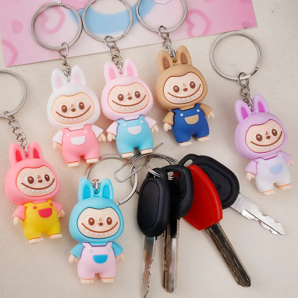 The Monster Key Chain Cute Face Doll Mix Color
