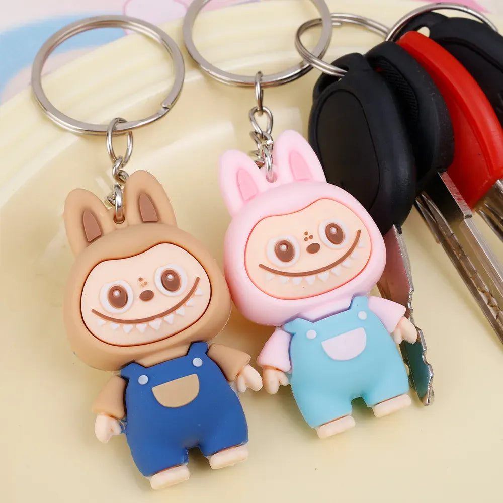 The Monster Key Chain Cute Face Doll Mix Color