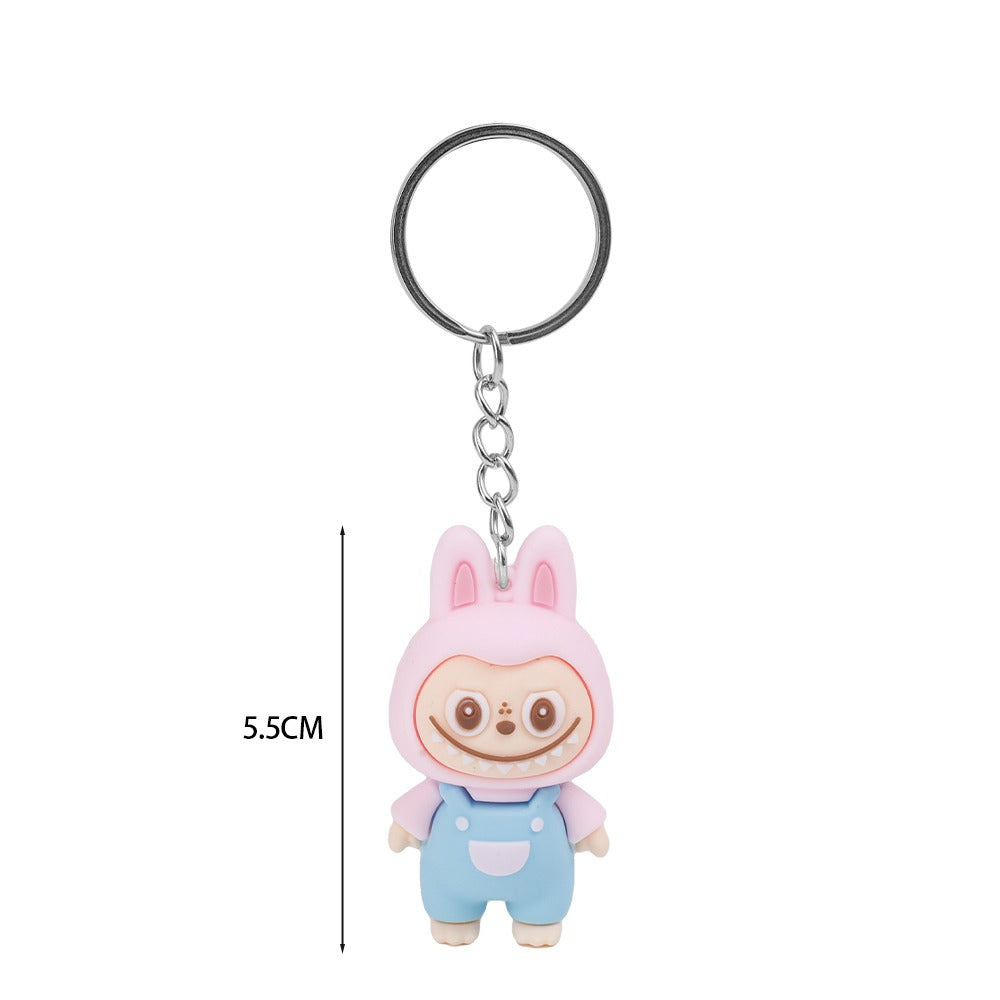 The Monster Key Chain Cute Face Doll Mix Color