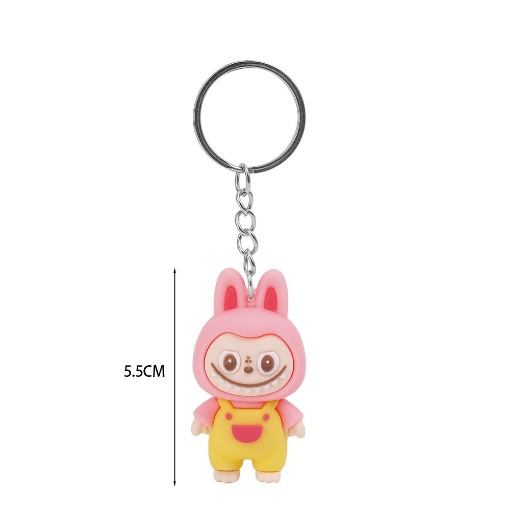 The Monster Key Chain Cute Face Doll Mix Color