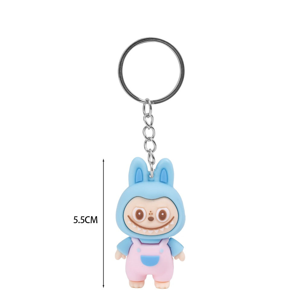 The Monster Key Chain Cute Face Doll Mix Color