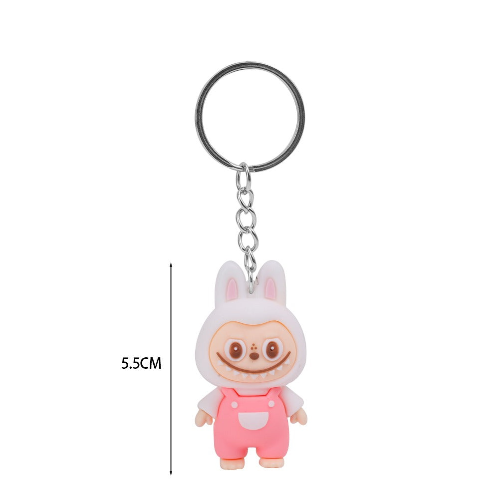 The Monster Key Chain Cute Face Doll Mix Color
