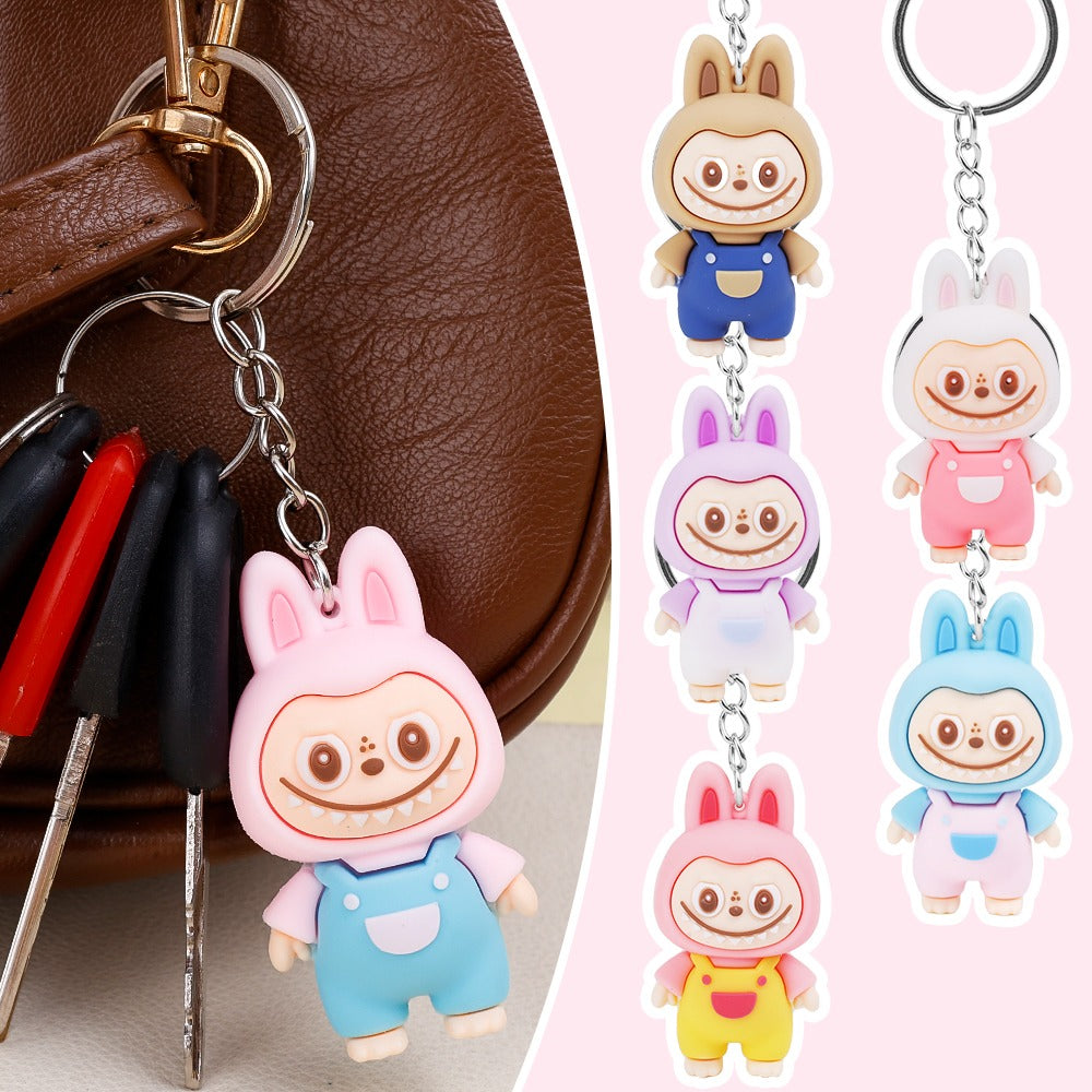 The Monster Key Chain Cute Face Doll Mix Color