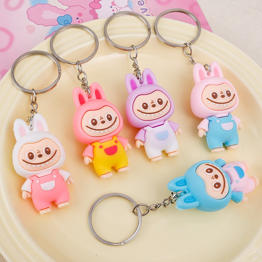 The Monster Key Chain Cute Face Doll Mix Color