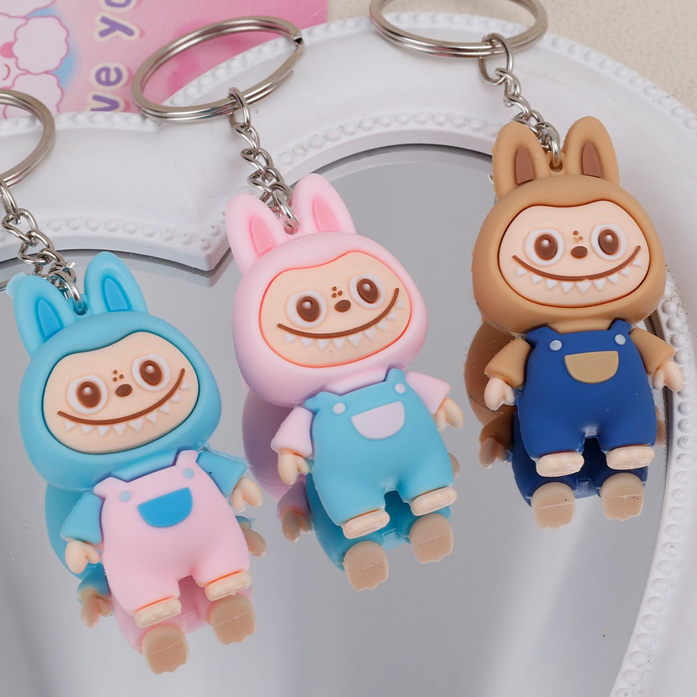 The Monster Key Chain Cute Face Doll Mix Color