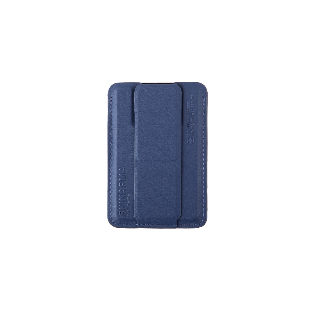 كڤر حماية Saido + Kado من SkinArma حامل بطاقات لهاتف iPhone 15 Pro Max مع مسكة متوافق مع MagSafe | أزرق