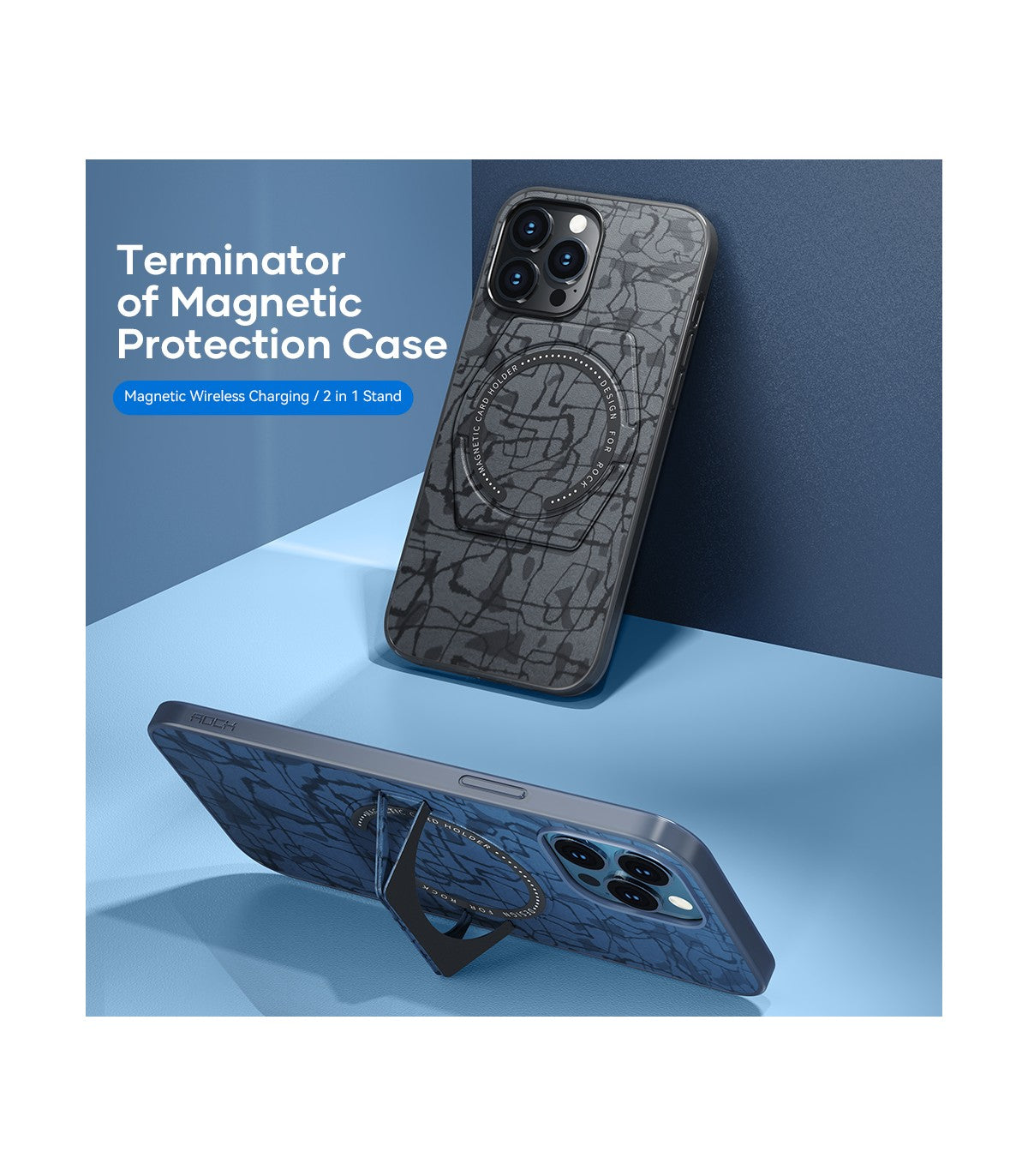 RockSpace iPhone 13 Moca Magnet Case | Blue