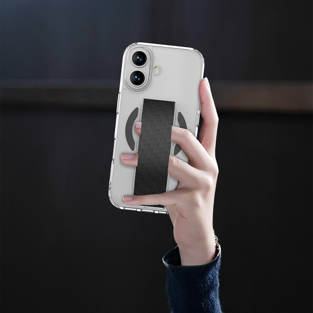 LZEL Magnexa Grip Case for iPhone 17 | Black