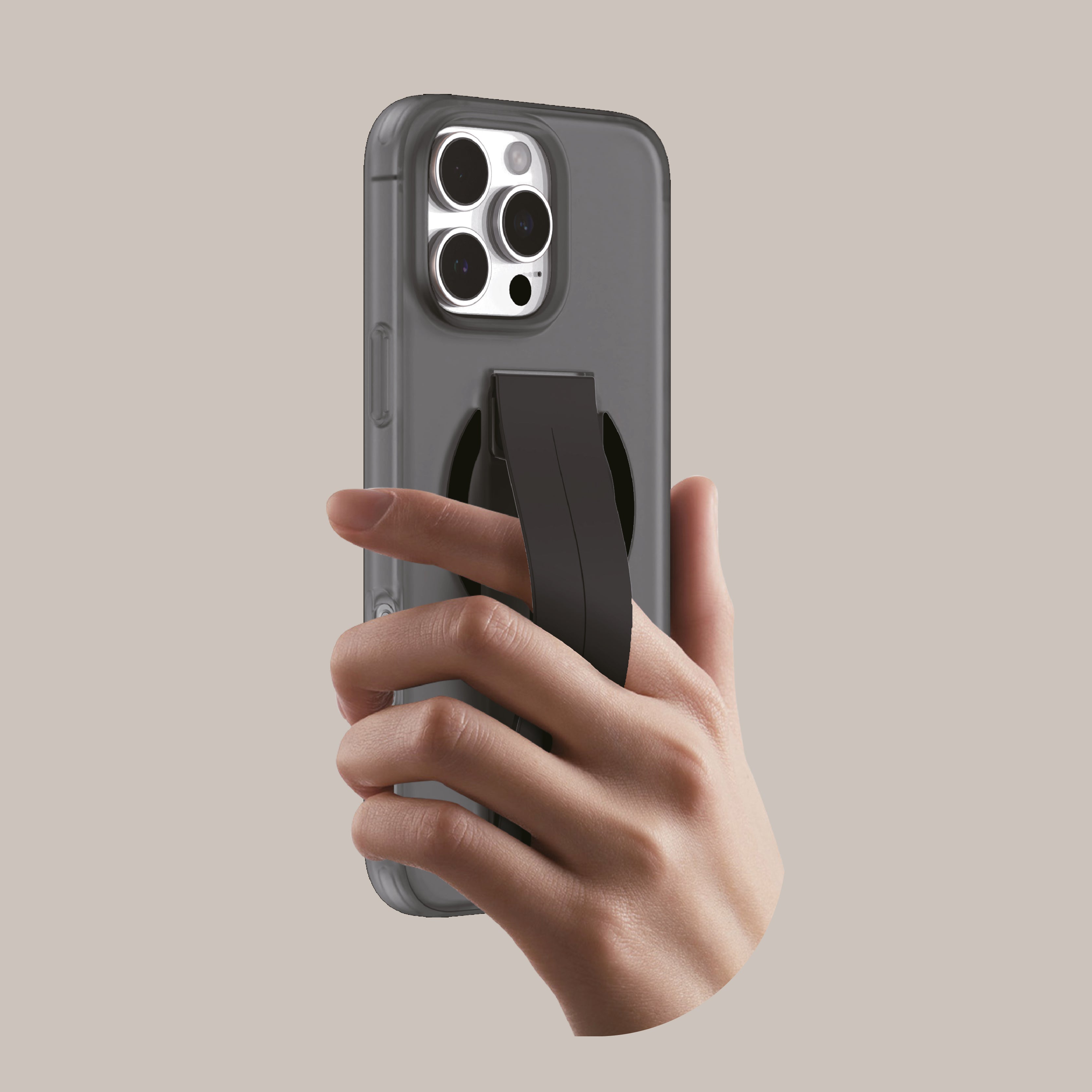 Asli Global Gravitas iPhone 15 Pro Max MagSilicone MagSafe With Flexible Grip Case |Black