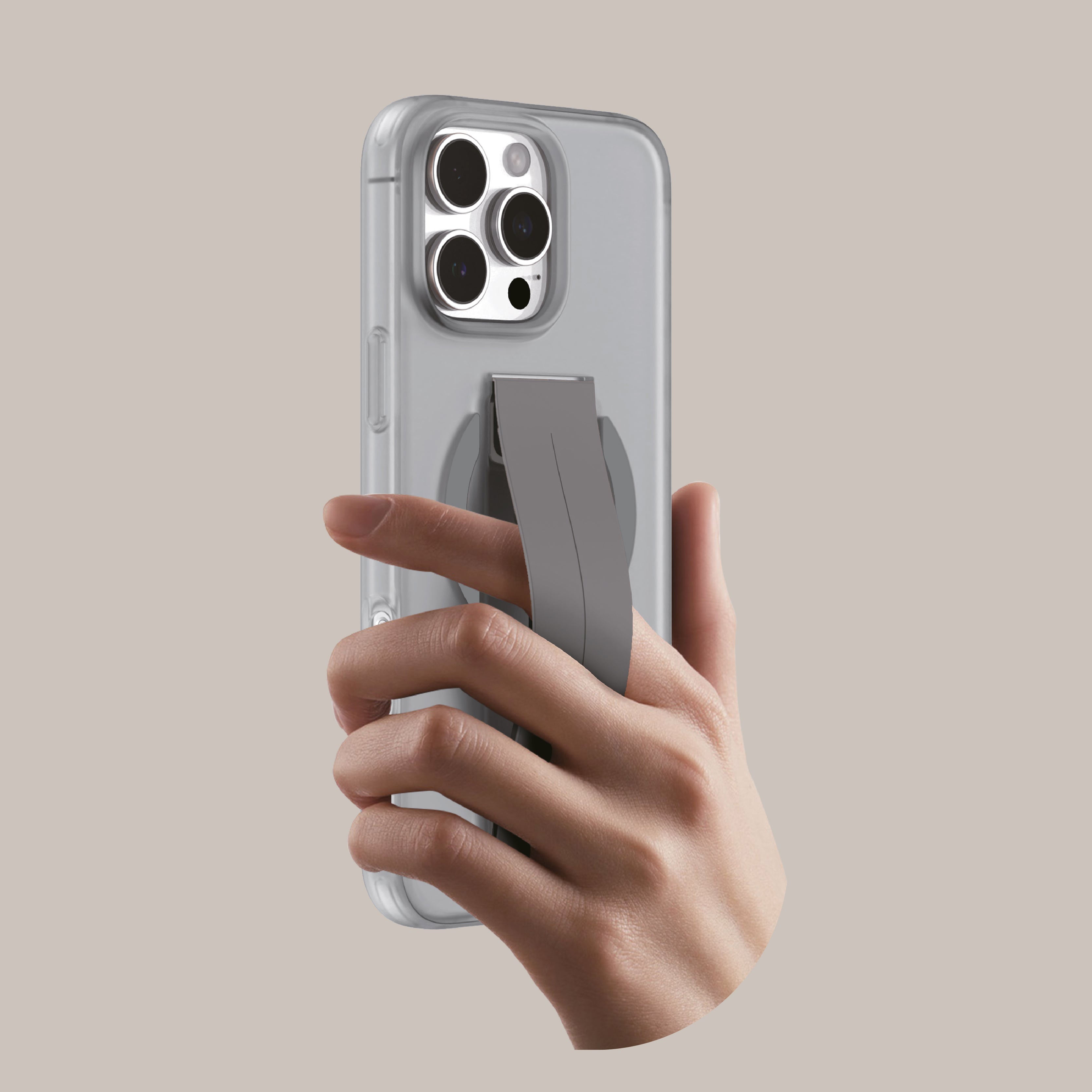 Asli Global Gravitas iPhone 15 Pro MagSilicone MagSafe With Flexible Grip Case |Gray