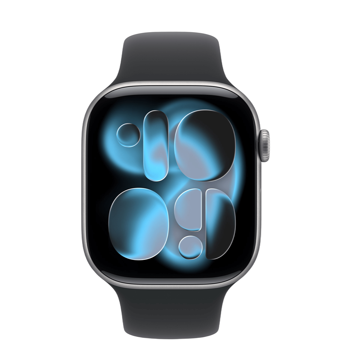 ساعة Apple Watch Series 11 (GPS + Cellular) مقاس 46 مم – هيكل ألومنيوم رمادي مع سوار رياضي أسود | مقاس M/L