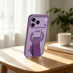 aslitec Luxestand Mag Crystal Clear Magsafe Case With Leather Kickstand For iPhone 18 Pro Max