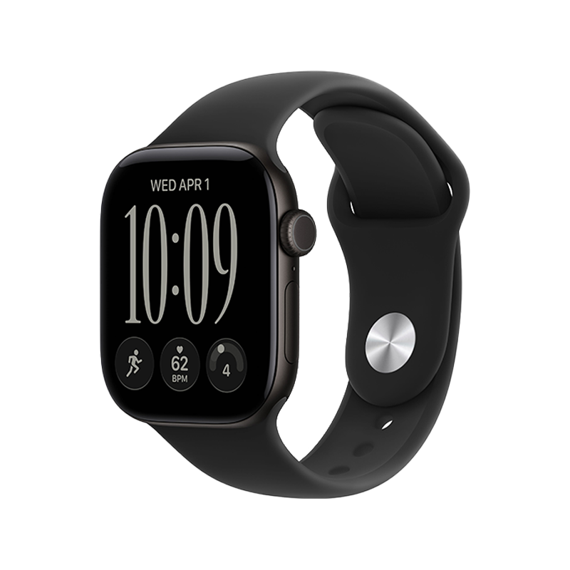 Apple Watch Series 12 GPS 42mm Black with Black Sport Band M/L