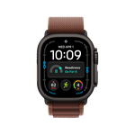 Apple Watch Ultra 4 GPS + Cellular 49mm Black Titanium Case with Burgundy Alpine Loop - L