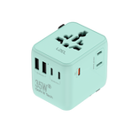 محول السفر Voyage GlobePowers بقوة 35 واط GaN III شحن سريع PD من LZEL | أخضر