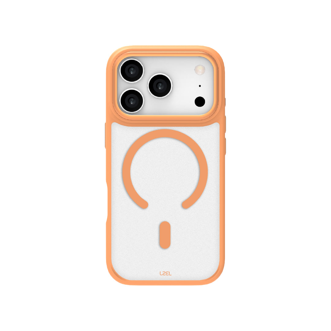 LZEL MagRevo Shield Case for iPhone 17 Pro Max | Papaya Orange