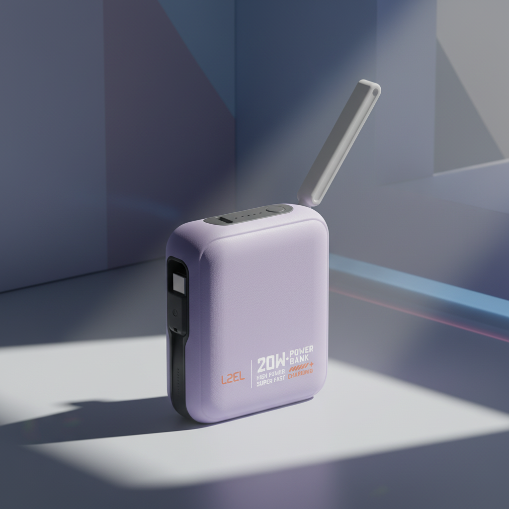 بطارية متنقلة ZenoFlex Charge Mini من ليزل بسعة 10000 مللي أمبير بتقنية الشحن السريع PD | بنفسجي