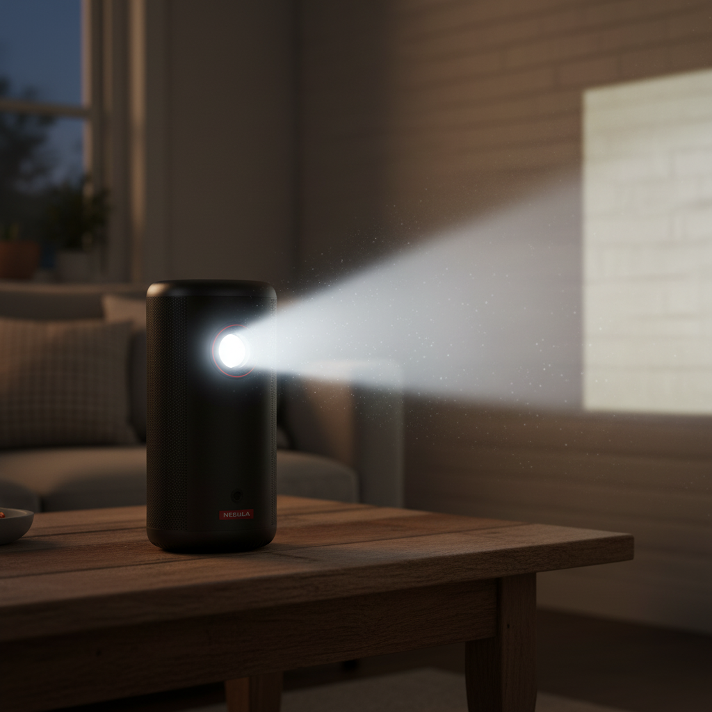 Nebula Capsule 3 Portable Smart Projector with Full HD, Google TV & Dolby Audio | Black