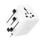 LZEL Voyage Globepower 2500 Watt Universal Multi Travel Plug Adapter | White