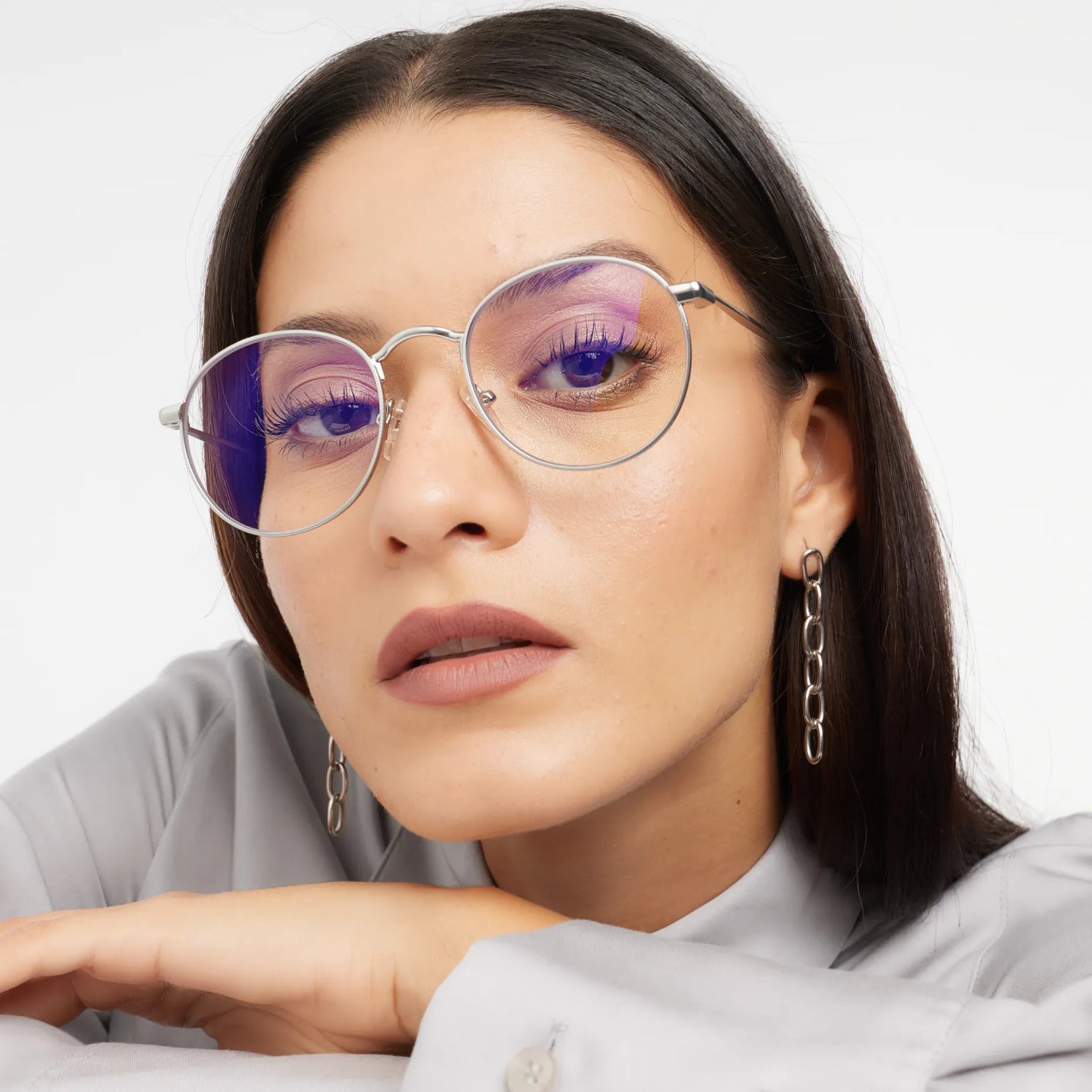 Barner Glasses Recoleta | Silver Matte