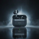 Asli Global EcoPods Air TWS Wireless ANC Bluetooth Earbuds with Active Noise Cancellation | Black