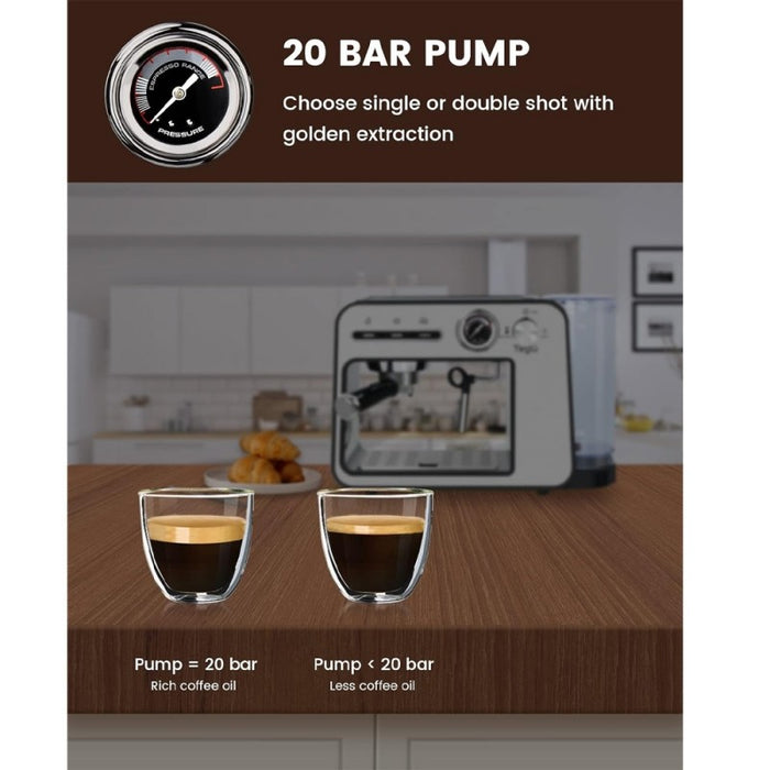 Sayona Coffee Maker 20 Bar with Milk Frother 1450 W