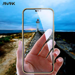 كڤر حماية شاشة زجاجي 2.5D لهاتف iPhone 15 Pro Max مع حواف مقوي من Anank