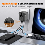 محول السفر Voyage GlobePowers بقوة 35 واط GaN III شحن سريع PD من LZEL | أسود