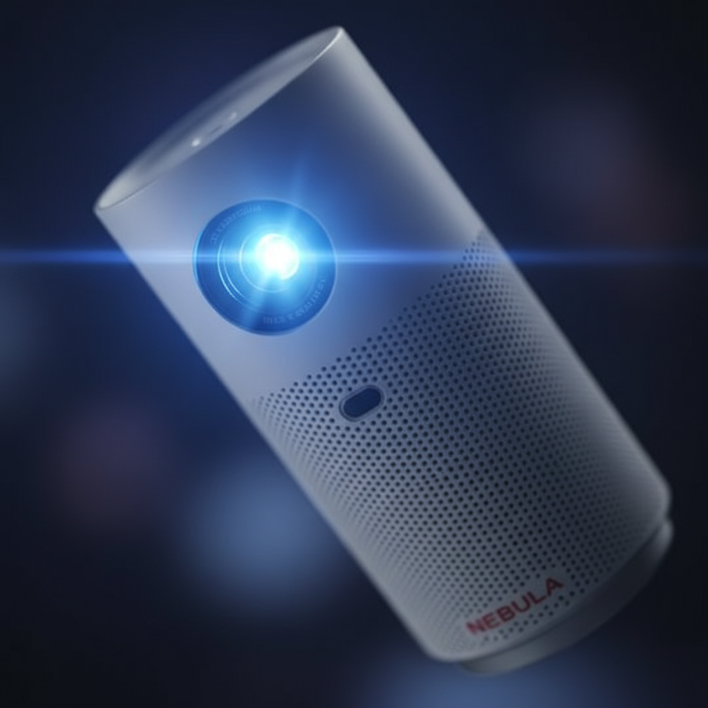 Nebula Capsule Air Smart Projector with Built-in Google TV 720p HD & 2-Hour Playtime | White