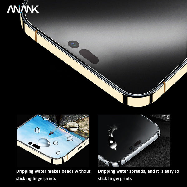 كڤر حماية شاشة زجاجي 2.5D لهاتف iPhone 15 Pro Max مع حواف مقوي من Anank