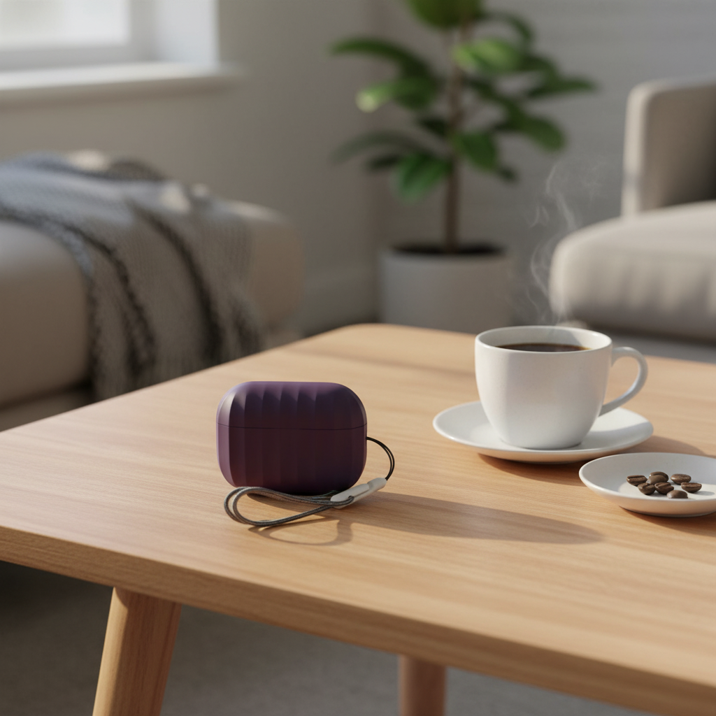 كڤر حماية سيليكون من أسلي جلوبال مع حماية ضد السقوط لـ AirPods Pro 2 | بنفسجي