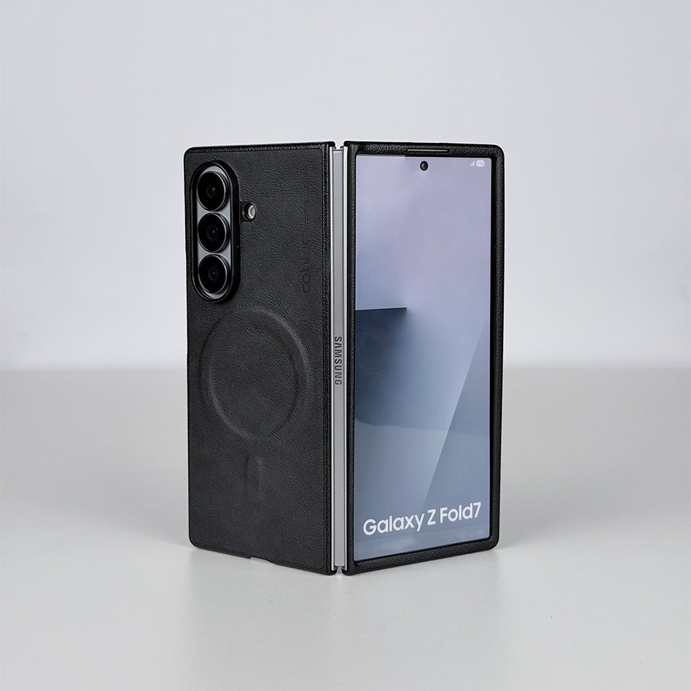 Coblue Premium Leather Magnetic Case – Samsung Galaxy Z Fold 7 | Black