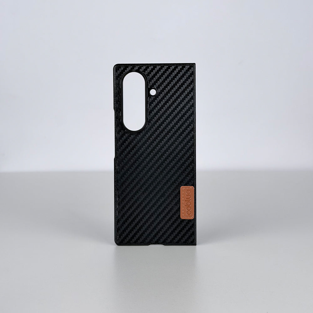 كڤر حماية Coblue بملمس جلدي مقاوم للصدمات لجهاز Samsung Galaxy Z Fold 7 | أسود