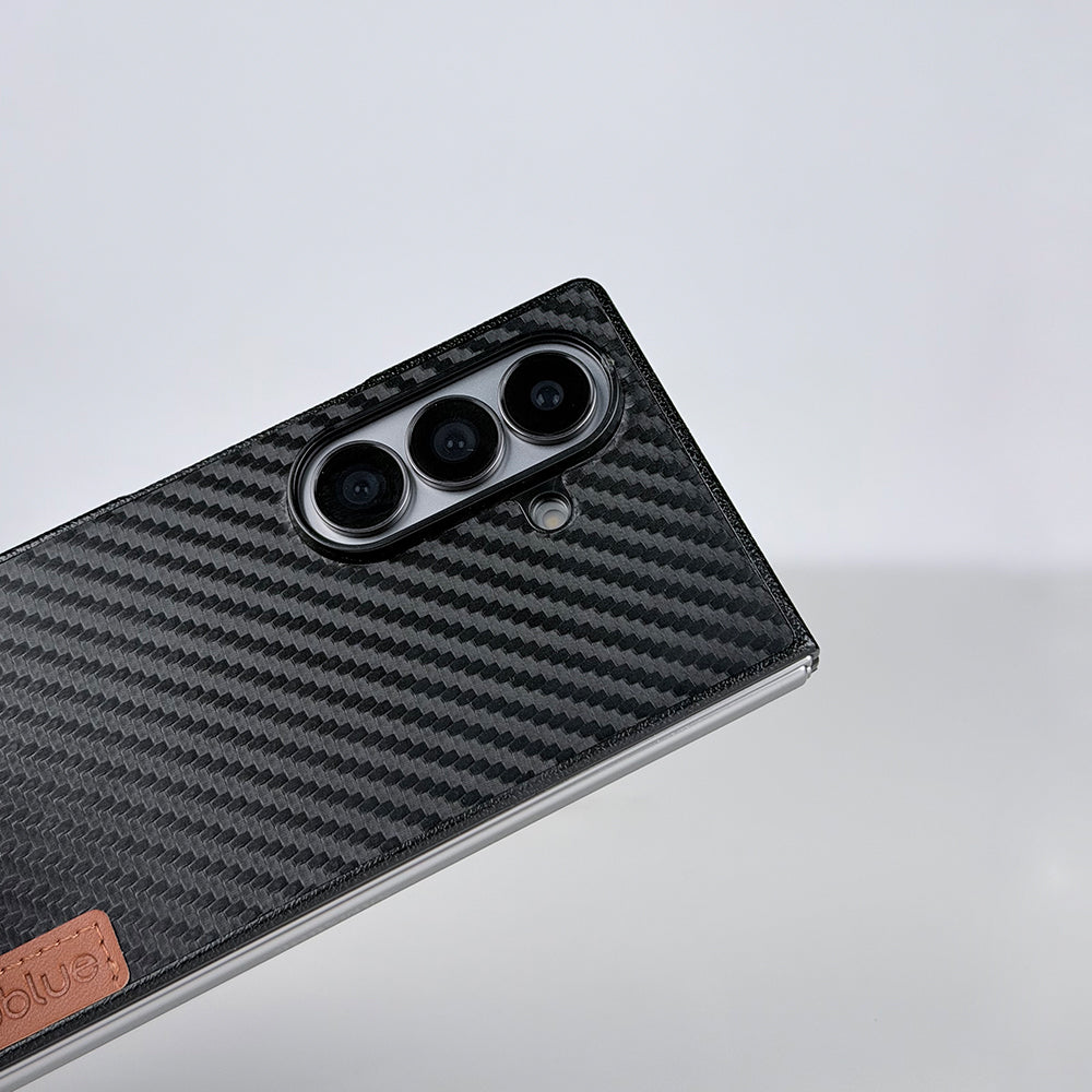 كڤر حماية Coblue بملمس جلدي مقاوم للصدمات لجهاز Samsung Galaxy Z Fold 7 | أسود