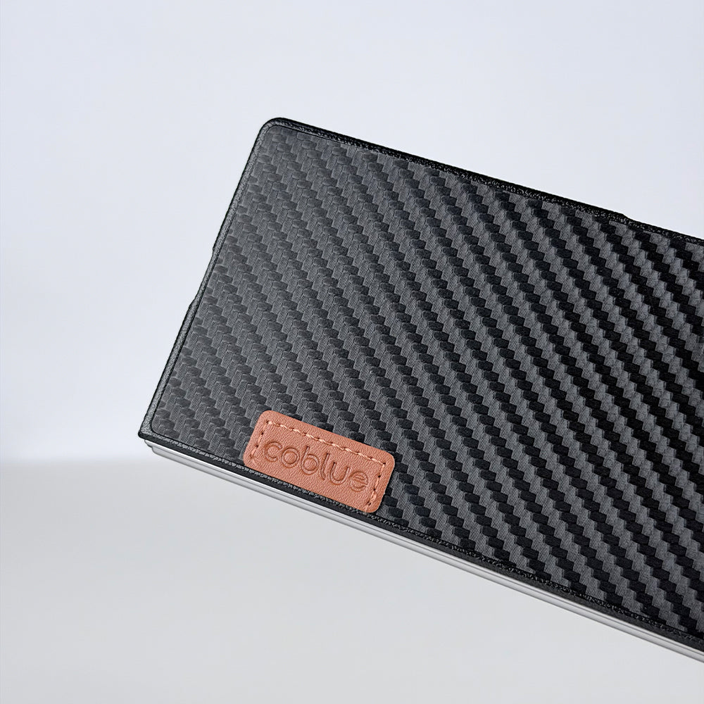 كڤر حماية Coblue بملمس جلدي مقاوم للصدمات لجهاز Samsung Galaxy Z Fold 7 | أسود