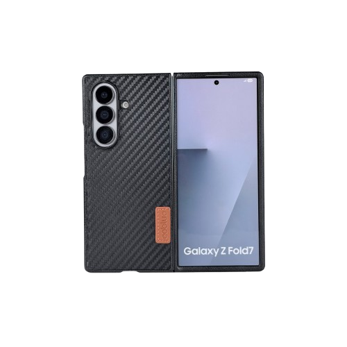 كڤر حماية Coblue بملمس جلدي مقاوم للصدمات لجهاز Samsung Galaxy Z Fold 7 | أسود