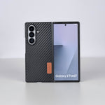 كڤر حماية Coblue بملمس جلدي مقاوم للصدمات لجهاز Samsung Galaxy Z Fold 7 | أسود