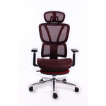 Black Bull Mesh Office and Gaming Chair with Footrest |Black & Red