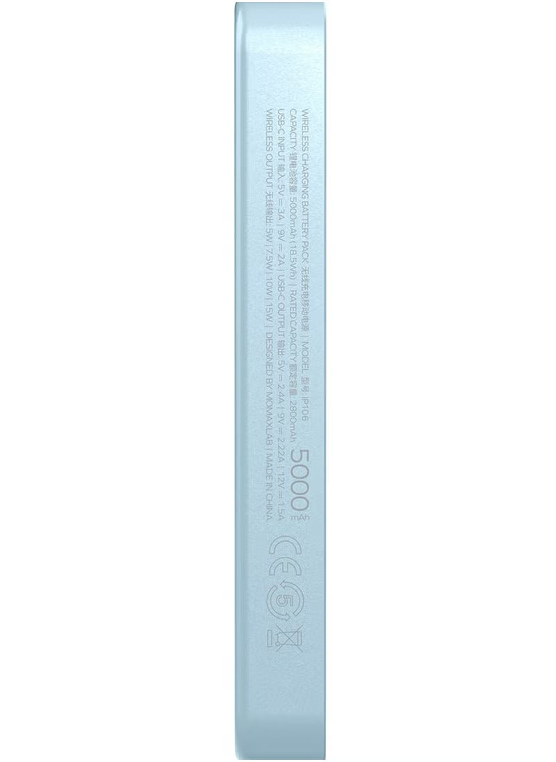 بطارية شحن متنقلة موماكس Q.Mag Power 6 لاسلكي مغناطيسي | أزرق