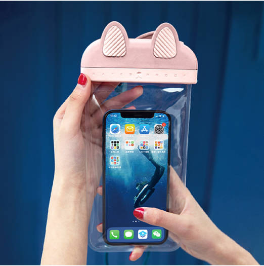 حقيبة WiWU Kitty مقاومة للماء لحماية الهواتف الذكية والإلكترونيات | وردي