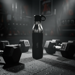  زجاجة حرارية مزدوجة من LZEL Natura Elva – حجم 400 مل + 400 مل | أسود