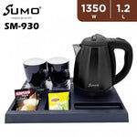Sumo Hotel Kettle Set 1.2L With 2 Ceramic Cups 1350w