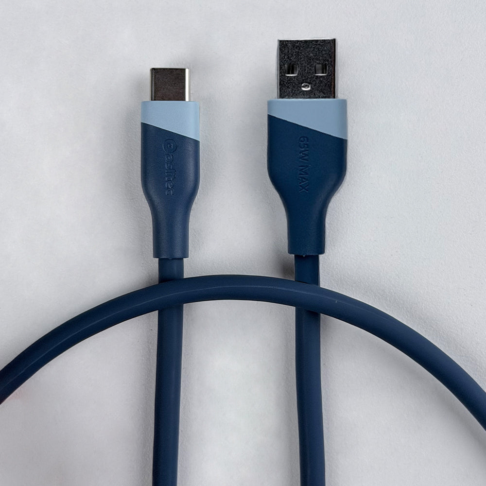 aslitec SILICORECHARGE 65W Fast Charging & Data Cable – USB-A to USB-C
