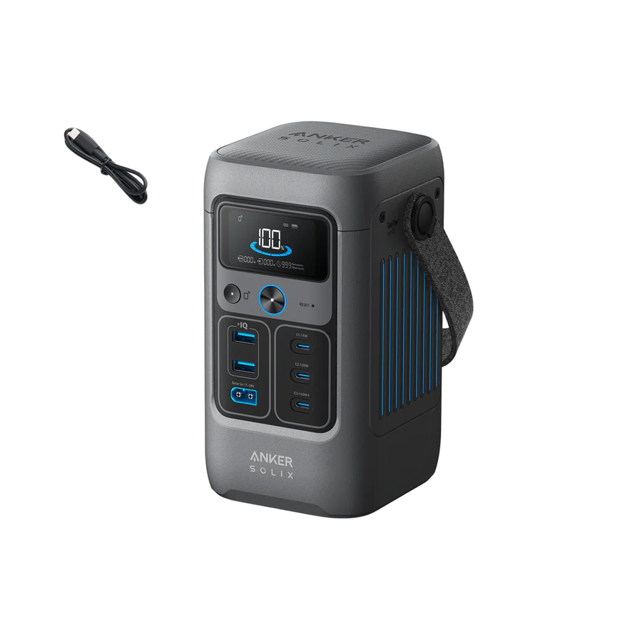 Anker SOLIX C200 DC Portable Power Station - 192Wh | 200W | Dark Gray