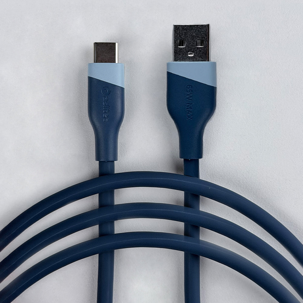 aslitec SILICORECHARGE 65W Fast Charging & Data Cable – USB-A to USB-C