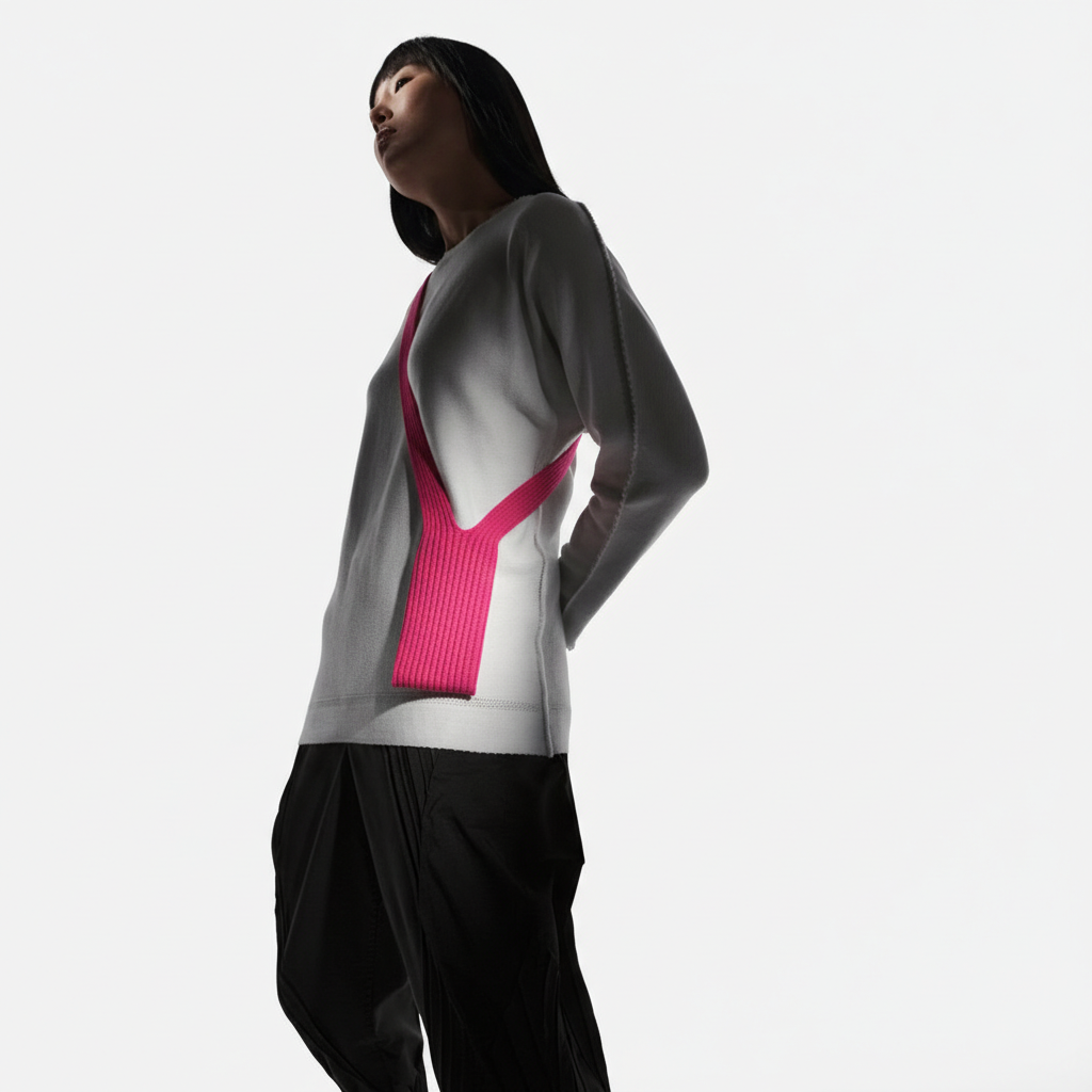 Phone Pocket with Strap – Stretch Knit Wearable iPhone Holder 80 cm | Pink