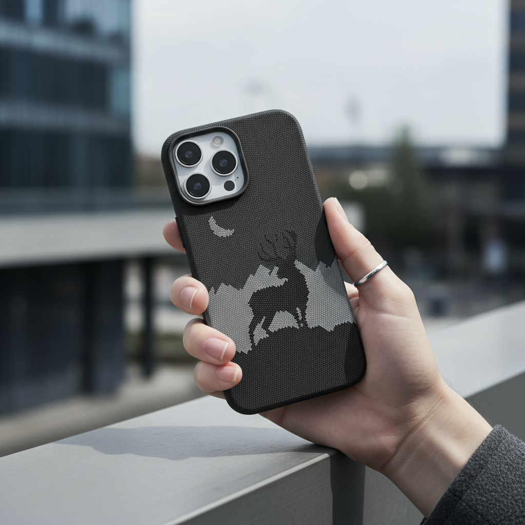 كڤر حماية MagCarbon Deer من LZEL لجهاز iPhone 16 Pro Max | غزال أسود