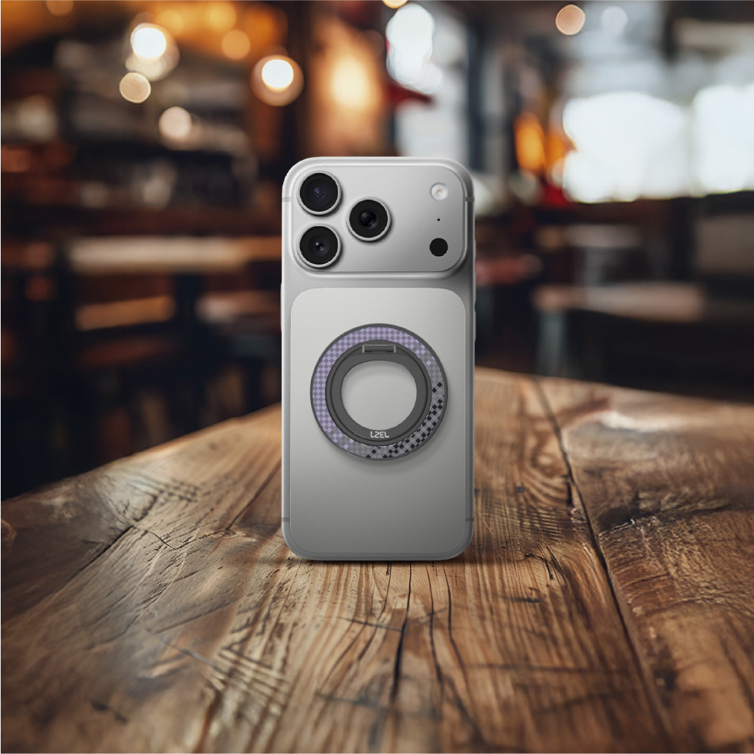 حامل Lzel مع MagSafe بزاوية 360° | رمادي