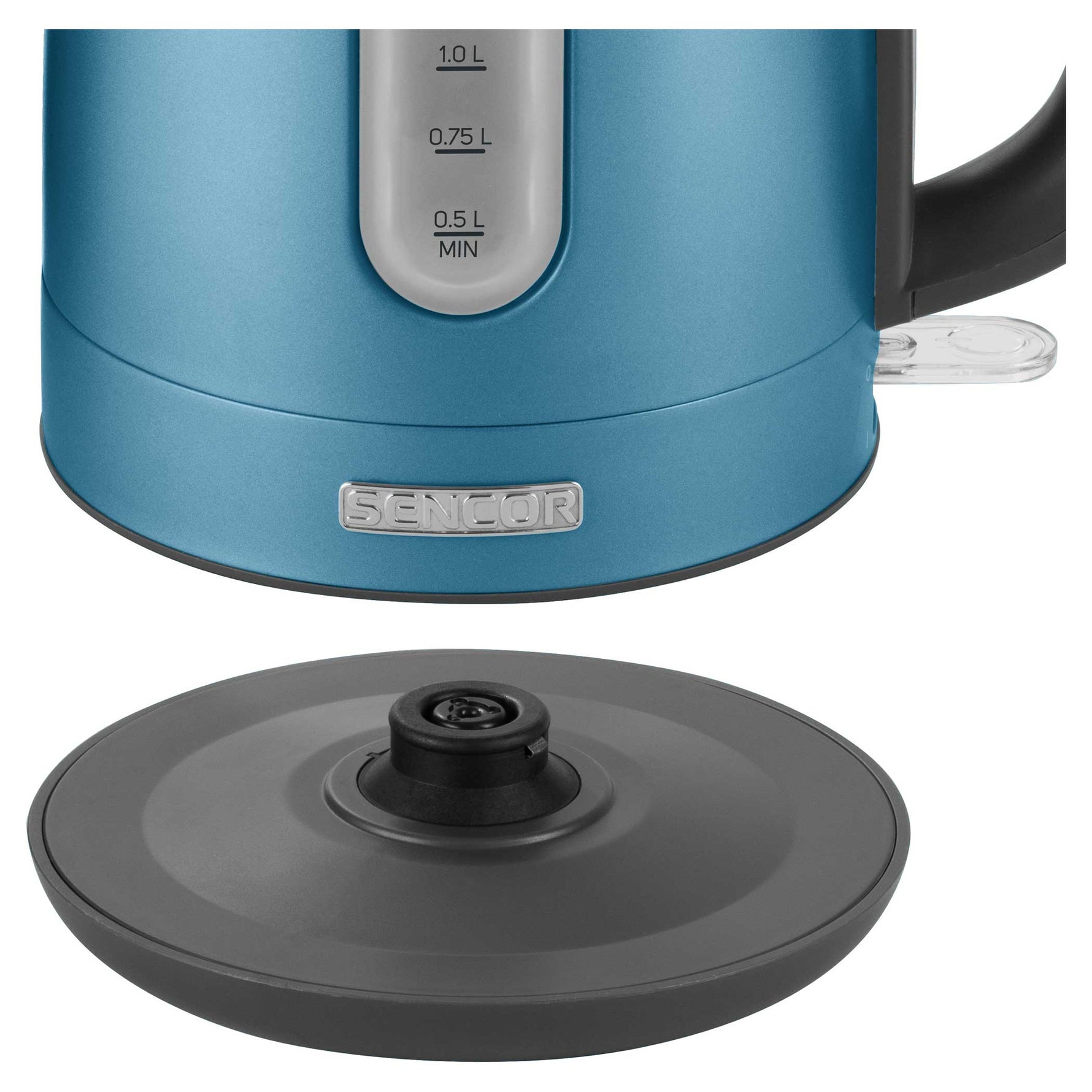 Sencor 1.7L Stainless Steel Electric Kettle with Lid Safety Lock | Blue