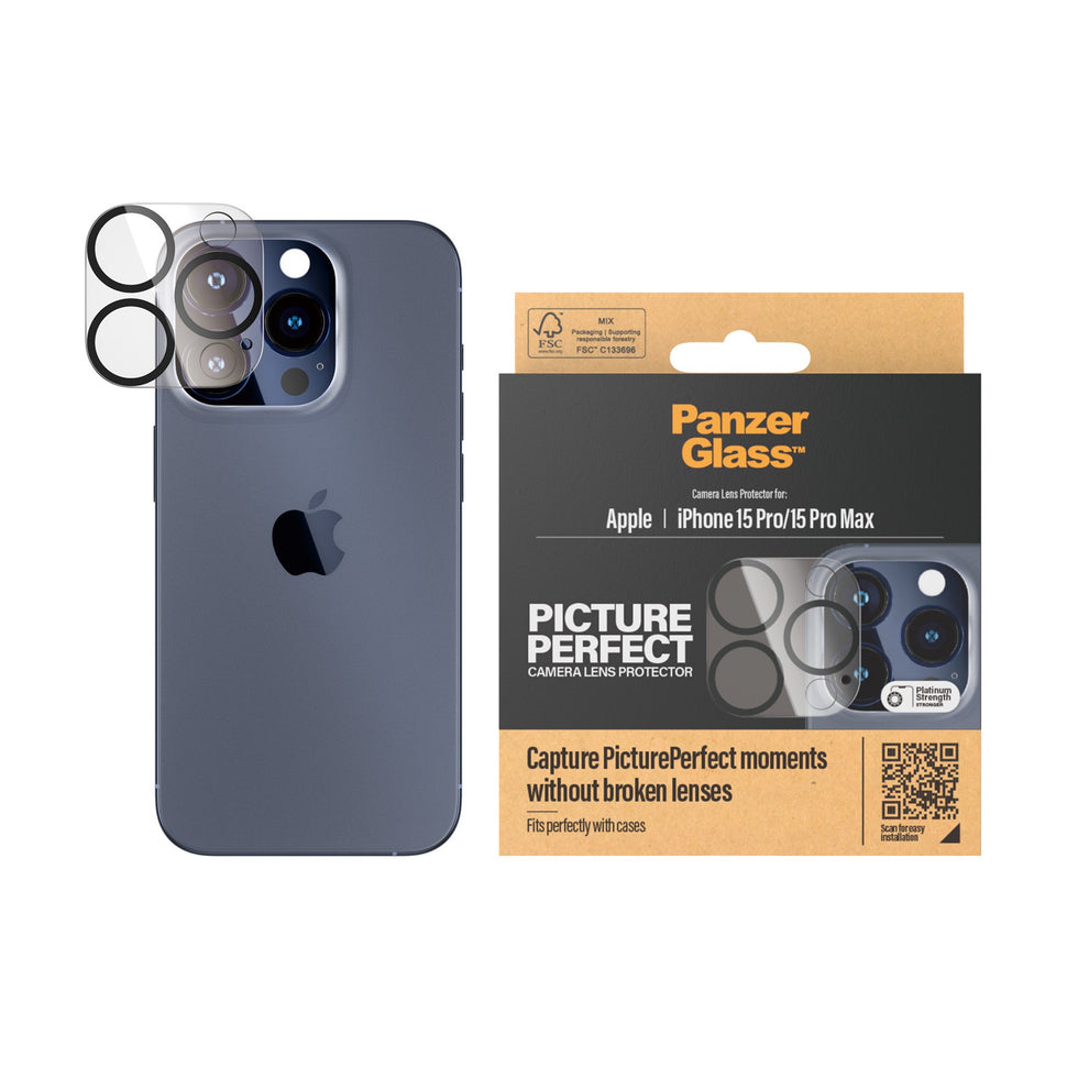 Panzer iPhone 15 Pro / 15 Pro Max Glass Camera Lens Protector